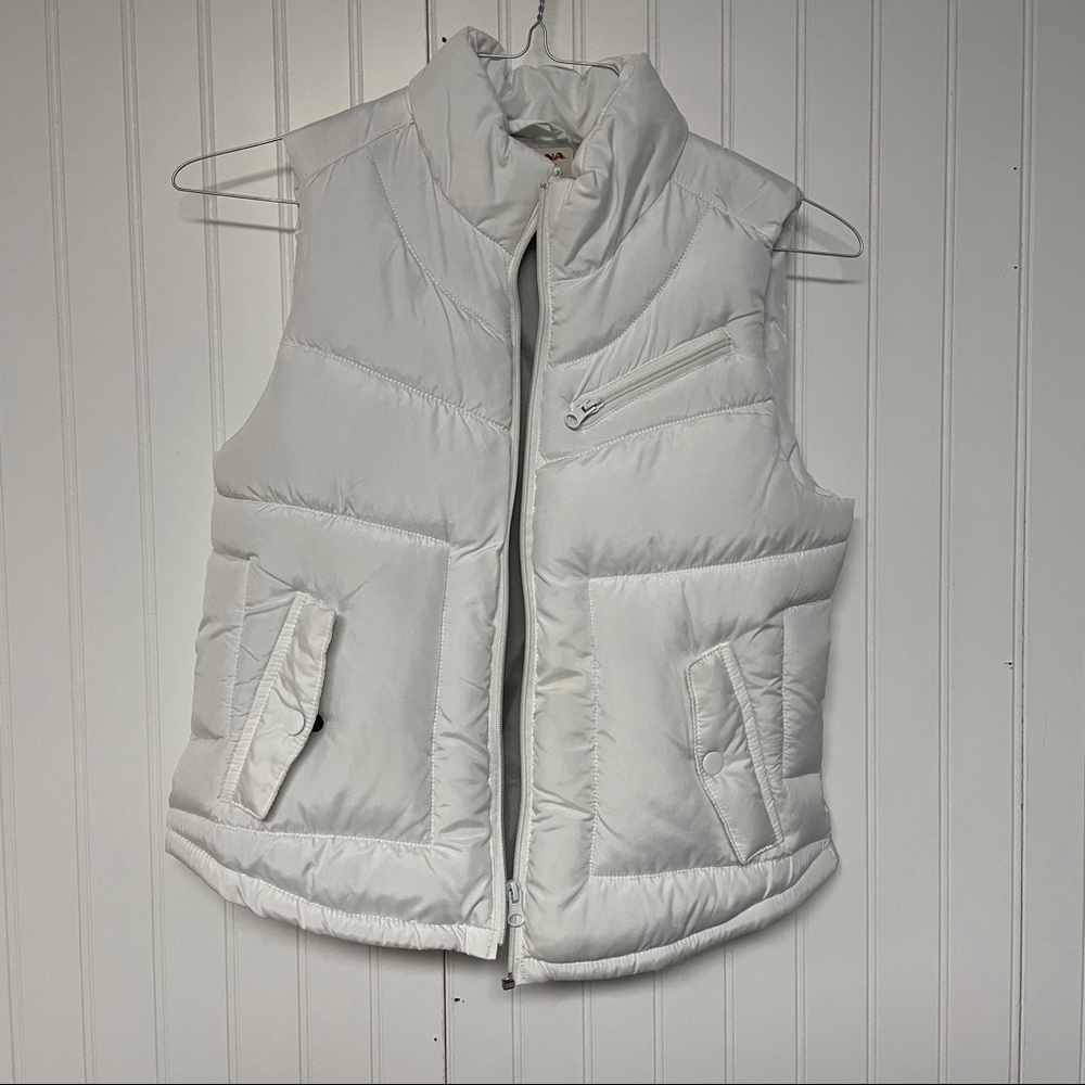 Arizona Jean Company White Winter Vest Sleeveless